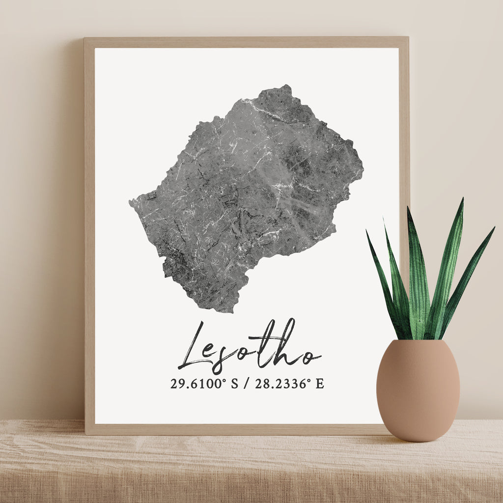 Lesotho Country Map