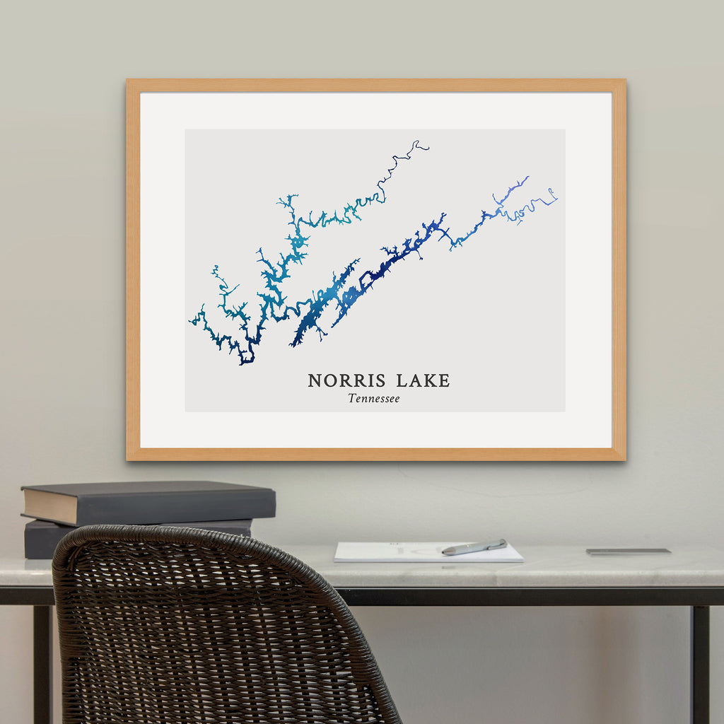 Tennessee - Norris Lake Map