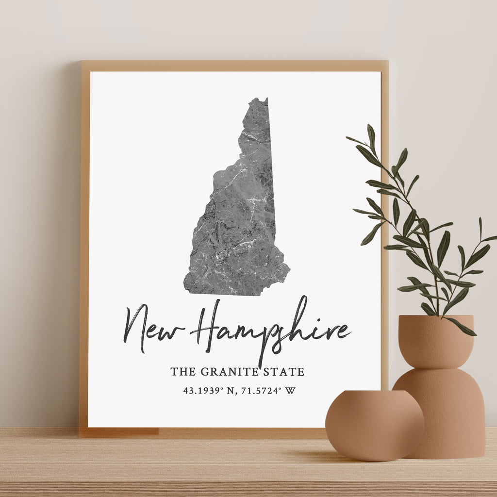 New Hampshire State Map