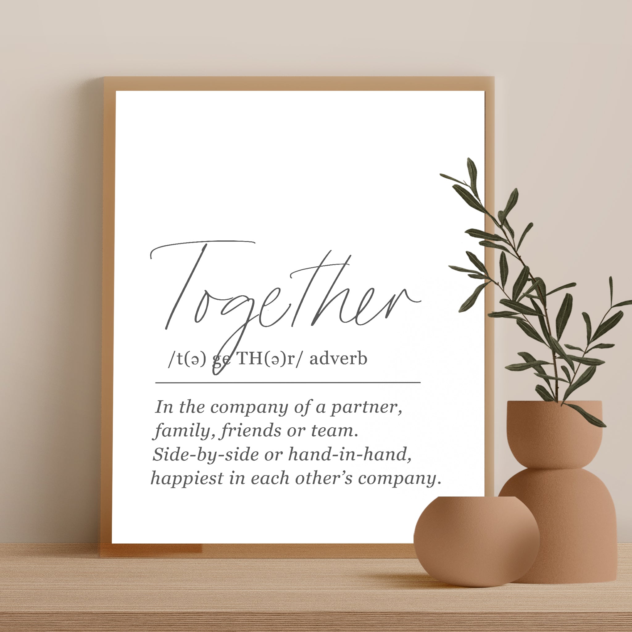 Together Math Definition Together Dictionary Definition Art Print – Westbrook Print Shop